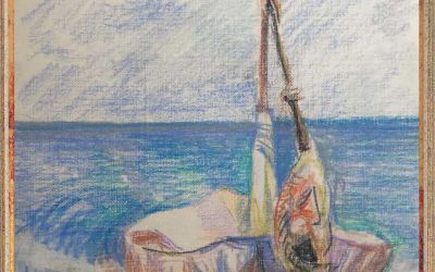 «Морской пейзаж – Пинеда де Мар, Испания», пастель