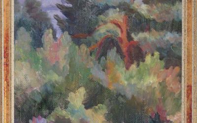 Canvas, oil«Landscape. Pine»
