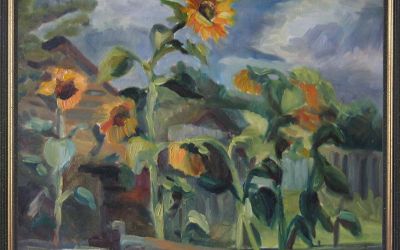 Canvas, oil «Sunflowers»