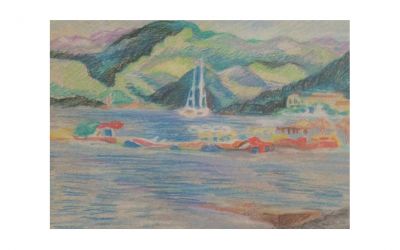 Pastel pencils «Sea landscape – Turkey»