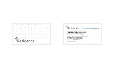 Business cards in corporate style «iResidence»
